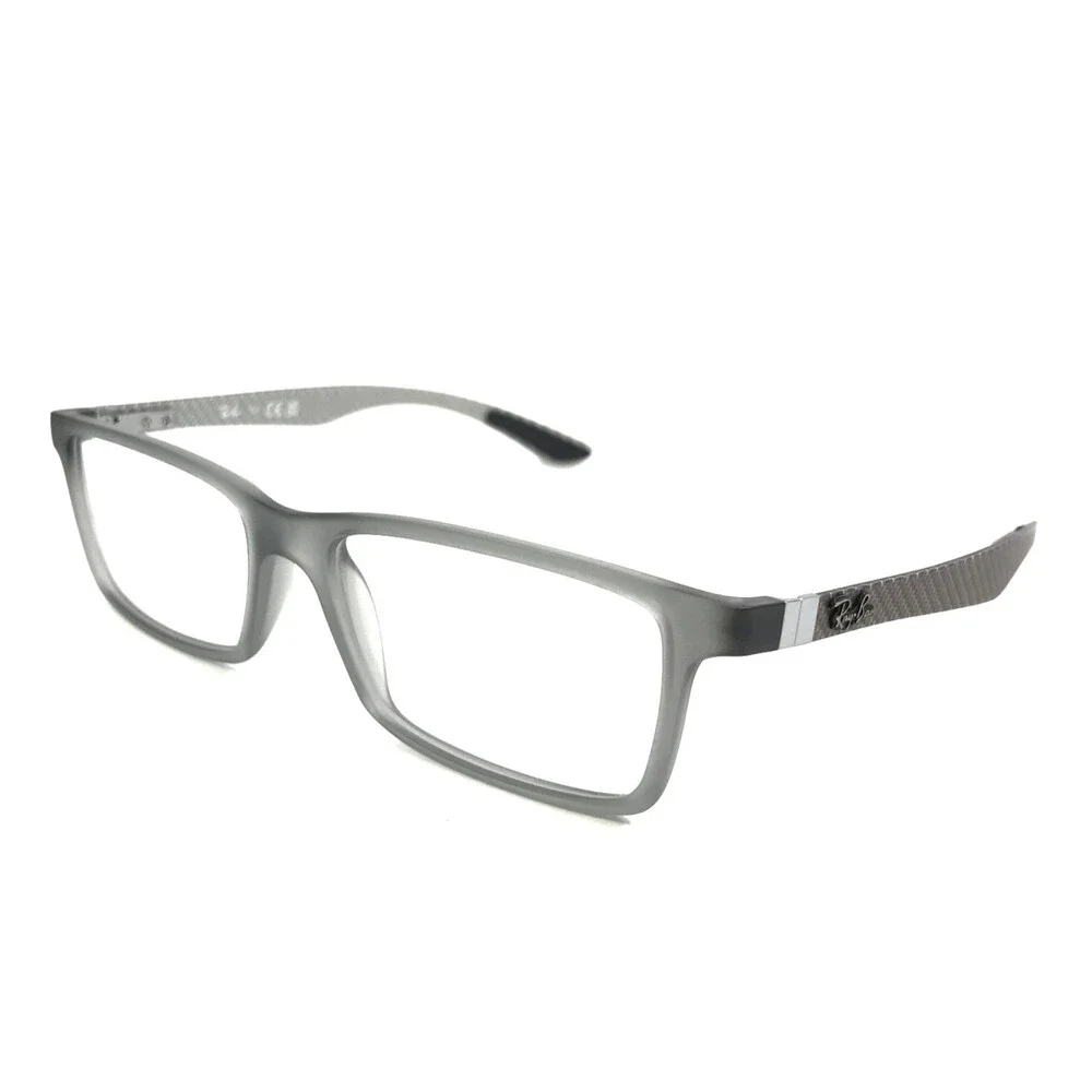 Ray-Ban Eyeglasses Frames RB8901 5244 Demi Gloss Gray Carbon Fiber 55-17-145